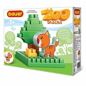 Конструктор из серии Зооблокс – Кот, 10 деталей (Bauer, 545b)